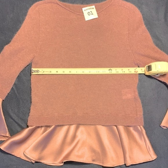 Semicouture mauve Italian mohair sweater top M - Picture 8 of 12